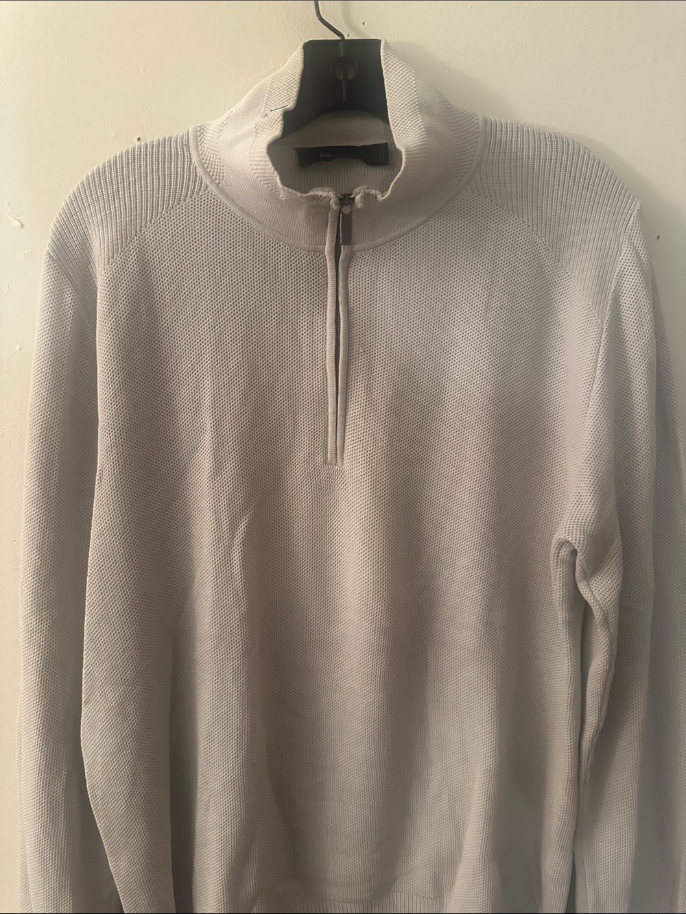 Zegna Sport Men's Half-Zip Sweater Pullover - Light Gray